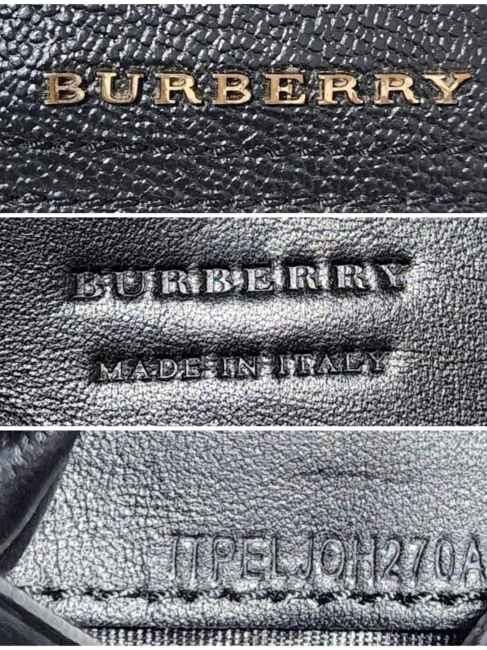 Authentic Burberry Black Soft Grain Leather Henley Wallet on Chain Bag - Picture 3 of 13